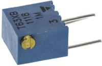 t63xb105kt20 1MΩ, Through Hole Trimmer Potentiometer 0.06W Side Adjust Vishay, T63