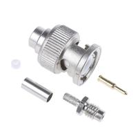 j01000a1294 Telegartner, Plug Cable Mount BNC Connector, 50Ω, Crimp Termination, Straight Body