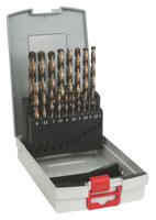2608587014 Bosch 19-Piece Twist Drill Bit Set for Metal, 10mm Max, 1mm Min, HSS-Co Bits