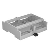 194-7481 RS PRO Open Top Enclosure Type, 90 x 106.2 x 31.9mm, Polycarbonate DIN Rail Enclosure