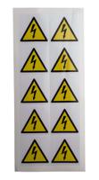 776-0967 RS PRO Black/White/Yellow Vinyl Safety Labels, Symbol-Text 50 mm x 50mm