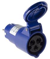 610383 Scame IP54 Blue Industrial Power Connector Adapter Socket, Rated At 16A, 250 V