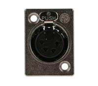 nc4fp-1 Neutrik Panel Mount XLR Connector, Female, 50 V, 4 Way, Silver over Nickel Plating