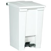 fg614400wht Rubbermaid Commercial Products Legacy 12gal White Pedal Plastic Waste Bin