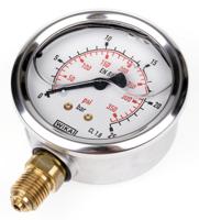 9626918 WIKA G 1/4 Pressure Gauge 25bar Bottom Entry 63mm Outside Diameter