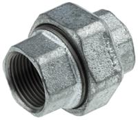 770340109 Georg Fischer Black Malleable Iron Fitting Taper Seat Union, Female BSPP 2in to Female BSPP 2in