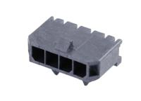 436500402 Molex 43650 Series Right Angle Through Hole PCB Header, 4 Contact(s), 3 mm Pitch, 1 Row, Shrouded
