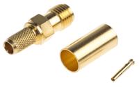 j01151a0611 Telegartner, Jack Cable Mount SMA Connector, 50Ω, Crimp Termination, Straight Body
