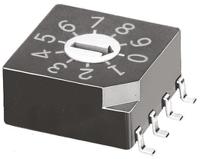 smr5010 KNITTER-SWITCH 10 Way Surface Mount DIP Switch, Rotary Flush Actuator