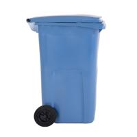 236-4385 RS PRO 120L Blue Flip Polypropylene Dustbin