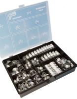 hcp143ms Jubilee 143 Piece Zinc-Plated Mild Steel Worm Drive Hose Clip Kit, 9.5 → 12mm and 30 → 40mm Inside