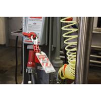 805841 Brady Red 6-Lock Steel, Vinyl Lockout Hasp, 12.70mm Shackle