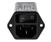 dc123102001 Schurter 4A, 250 V ac Male Panel Mount Filtered IEC Connector DC12.3102.001