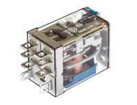 563290240040 Finder Plug In Power Relay, 24V dc Coil, 12A Switching Current, DPDT