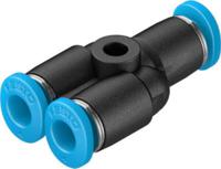qsmy-4-100 Festo QS Series Y Tube-to-Tube Adaptor, Push In 4 mm to Push In 4 mm, Tube-to-Tube Connection Style, 130786