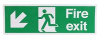 370-1144 Vinyl FIRE EXIT, Fire Exit, English, Exit Sign