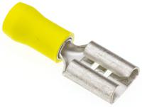fvddf55-375a-lf JST FVD Yellow Insulated Female Spade Connector, Receptacle, 11 x 1.1mm Tab Size, 2.6mm² to 6.6mm²