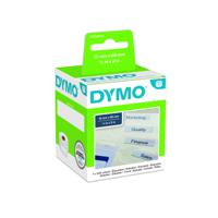 s0722460 Dymo White Black Print Label Roll, 50mm Width, 12mm Height, 220Per Roll Qty
