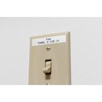 m6c-500-439 Brady B-439 Black on White Cable Labels, 12.70 mm Width, 12.7mm Label Width