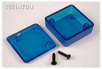 1551ntbu Hammond 1551 Series Translucent Blue ABS Enclosure, IP54, Flanged, Translucent Blue Lid, 35 x 35 x 15mm