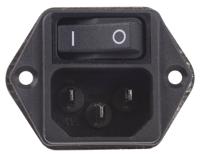 fn9264-2-06 Schaffner 2A, 250 V ac Flange Mount IEC Inlet Filter FN9264-2-06, Faston