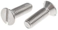914-1734 RS PRO Slot M8 Countersunk A2 304 Stainless Steel Machine Screws DIN 963 x 25.0mm