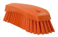 38907 Vikan Hard Bristle Orange Scrubbing Brush, 36mm bristle length, Polyester bristle material