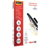 5307407 Fellowes A4 Glossy  Laminator Pouches 125micron Thickness, 100 Pack Quantity