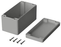 03231000 Bopla Euromas Series Grey ABS Enclosure, IP66, Flanged, Grey Lid, 160 x 80 x 85mm