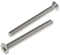 914-1813 RS PRO Pozidriv M5 Countersunk A2 304 Stainless Steel Machine Screws DIN 965Z x 50.0mm