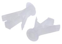 523-9590 RS PRO White Plastic Spring Toggle Cavity Fixing, 8mm fixing hole diameter