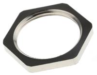 d4325109 SIB Nickel Nickel Plated Brass Cable Gland Locknut, M25 Thread