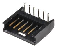 280379-2 TE Connectivity AMPMODU MOD II Series Right Angle Through Hole PCB Header, 6 Contact(s), 2.54 mm Pitch, 1 Row, Shrouded