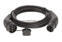 08914090108a0 HARTING 32 A Mode 3, Type 2 to Type 2, EV Charging Cable 7.5m