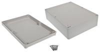 186-2263 RS PRO Grey ABS Enclosure, IP65, IK09, Grey Lid, 225 x 174.8 x 81.25mm