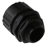 7tca296060r0125-xf25m25d Adaptaflex Straight, Conduit Fitting, 25mm Nominal Size, M25, Nylon 66, Black IP65 rating