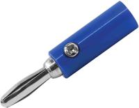 208-0265 RS PRO Blue Male Banana Plug, 4 mm Connector, 24A, 30V, Nickel Plating