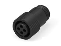 1445390-3 TE Connectivity Industrial Circular Connector, 4 Contacts, Cable, Miniature Connector, Socket, Female, IP67, AMP CPC