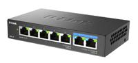 dms-107e D-Link 7-Port Multi-Gigabit Unmanaged Switch, Unmanaged 7 Port Network Switch, EU