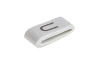 531-07881-hobs85-pvc-wh HellermannTyton HODS85 Slide On Cable Markers, Black on White, Pre-printed "U", 1.8 → 6.3mm Cable, 531-07881