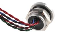 pbarzaf0000c3a APEM Illuminated Piezo Switch, Momentary, Pulse, SPST, IP68, Wire Lead, 200 mA@ 24 V dc, -40 → +75°C
