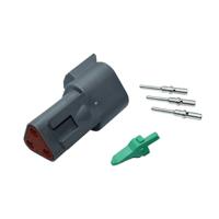 dt04-3p-kit Deutsch, DT Automotive Connector Plug Grey Wire Mount 3 Way DT04-3P-KIT