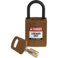 150187 Brady LOTO-100 Key Weatherproof Nylon Padlock, 4.72mm Shackle, 32.00mm Body