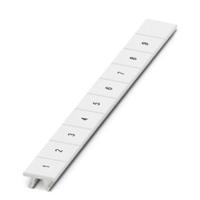 1053124 Phoenix Contact, ZB 10 LGS Terminal Marker for use with  for use with Terminal Blocks