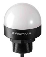 24013050 Werma MC55 Series Clear Beacon, 10 → 30 V dc, Base Mount, LED Bulb, IP65