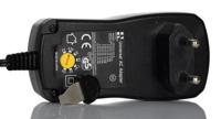 206-4927 RS PRO 9W Plug-In AC/DC Adapter 3, 4.5, 5, 6, 7.5, 9, 12V Output, 2A Output