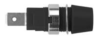 sab-7560-ni-sw Schutzinger Black Female Banana Socket, 4 mm Connector, Tab Termination, 32A, 1000V, Nickel Plating