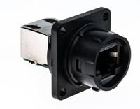 rjf54421 Amphenol Socapex RJF544 Series Female RJ45 Connector, Panel Mount, Cat5e Straight 1 Port 8 -Way