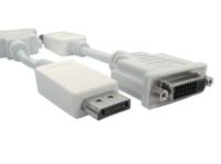 182-8898 RS PRO Male DisplayPort to Female DVI-I Dual Link, PVC  Cable, 150mm