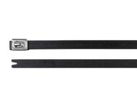 111-00294-mbt8hfc-spss316-bk HellermannTyton Cable Tie, Roller Ball, 201mm x 7.9 mm, Black Polyester Coated Stainless Steel, Pk-50